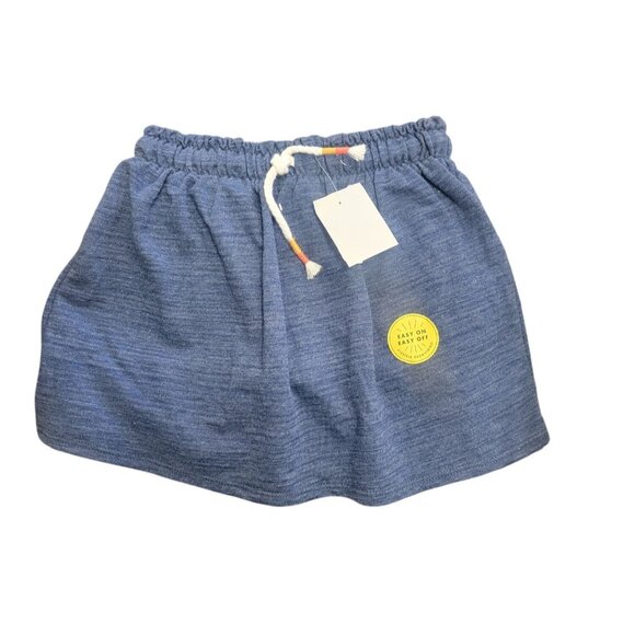 Girls Blue Heathered Elastic Waist Skirt With Built-In Shorts 5T - Picture 1 of 3